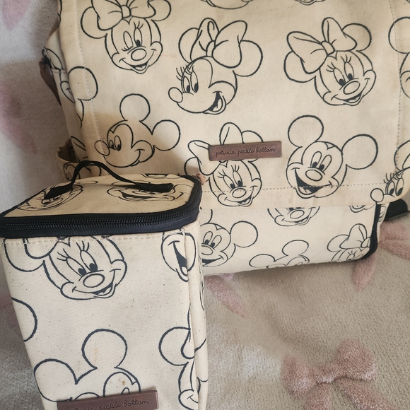 Petunia Pickle Bottom Handbags - Petunia Pickle Bottom Cream and Black Diaper Bag